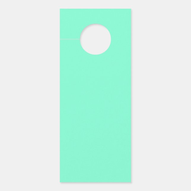 Pastel Aqua Solid Color | Classic | elegant Türanhänger (Vorderseite)