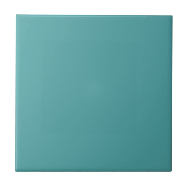 Pastel Aquamarin grüne Solid Color Tile Fliese (Vorderseite)