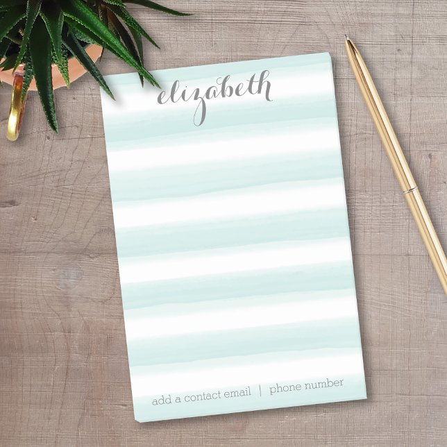 Pastel Aquamarin und Gray Stationery Suite für Fra Post-it Klebezettel (Personalized Post-It Notes - Add your name and contact information)