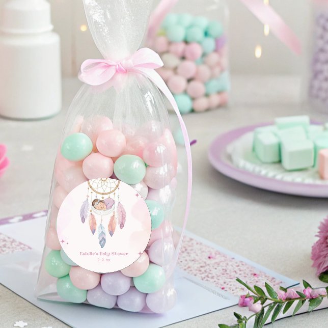 Pastel Aquarelltuch Runder Aufkleber (Von Creator hochgeladen)