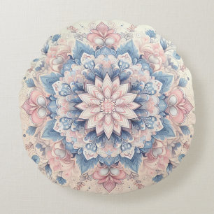Pastel Arabesque Mandala Art Rundes Kissen