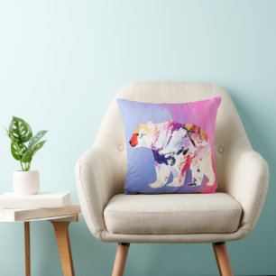 Pastel-Arktisforscher in Aquarell Kissen