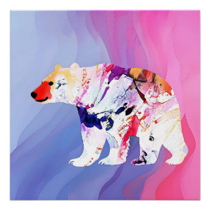 Pastel-Arktisforscher in Aquarell       Poster