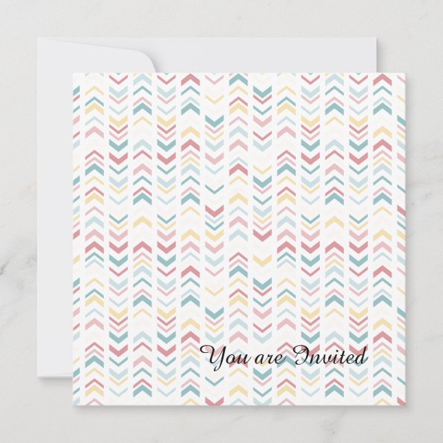 Pastel Arrows Einladung (Vorderseite)