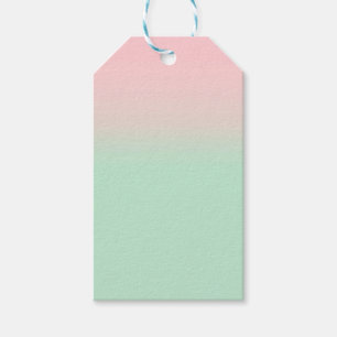 Pastel Ästhetik verschlungene rosa Minze grün Geschenkanhänger