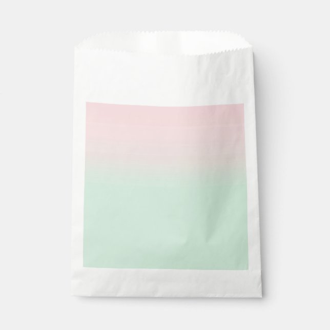 Pastel Ästhetik verschlungene rosa Minze grün Geschenktütchen (Vorderseite)