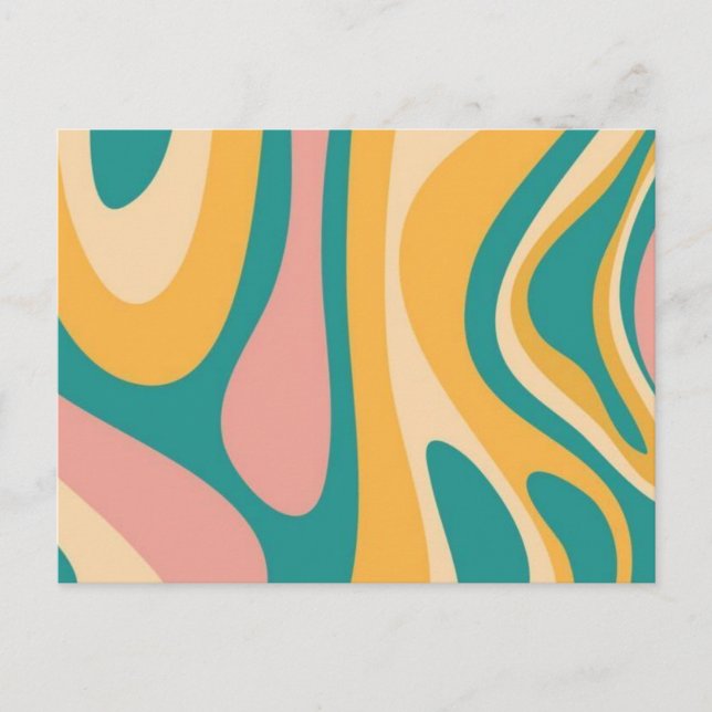 Pastel aus den 70er Jahren Postkarte (Vorderseite)