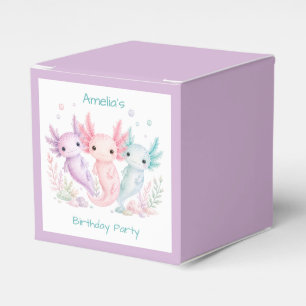 Pastel-Axolotl-Geburtstagsfeier  Geschenkschachtel