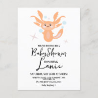 Pastel Axolotl Ocean Creature Babydusche