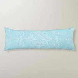Pastel Baby Blue Double Damask Muster Seitenschläferkissen
