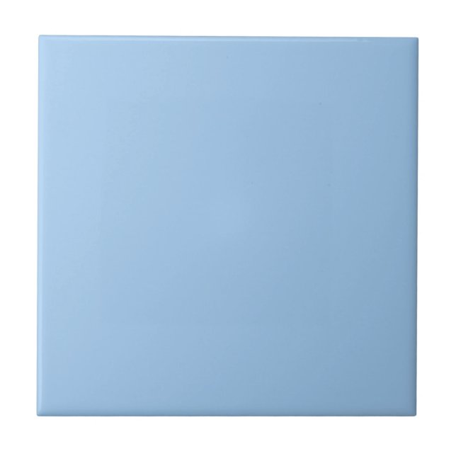 Pastel Baby Blue Solid Color Fliese (Vorderseite)