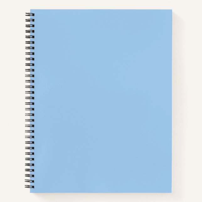 Pastel Baby Blue Solid Color Notizbuch (Vorderseite)