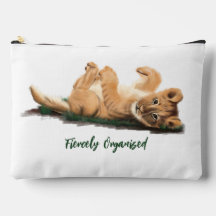 Pastel Baby Lion Small Pouch Adortable Wildlife