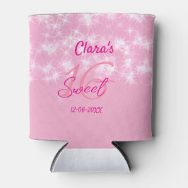 Pastel Baby pink süß 16 Geburtstag hinzufügen Name Dosenkühler