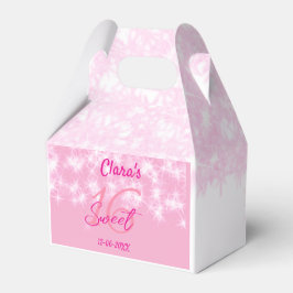 Pastel Baby pink süß 16 Geburtstag hinzufügen Name Geschenkschachtel