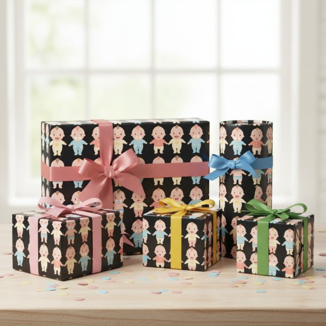 Pastel Baby Trio Wrapping Paper Geschenkpapier Set (Von Creator hochgeladen)