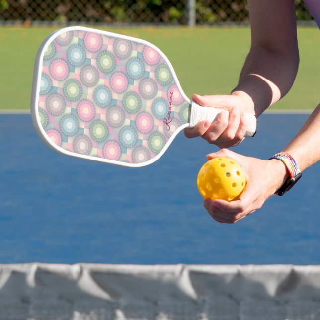 Pastel Background Personalisiert Pickleball Paddle (InSitu)