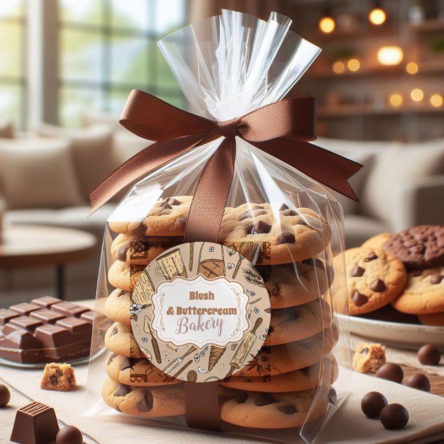 Pastel Bakery Branding Runder Aufkleber (Von Creator hochgeladen)