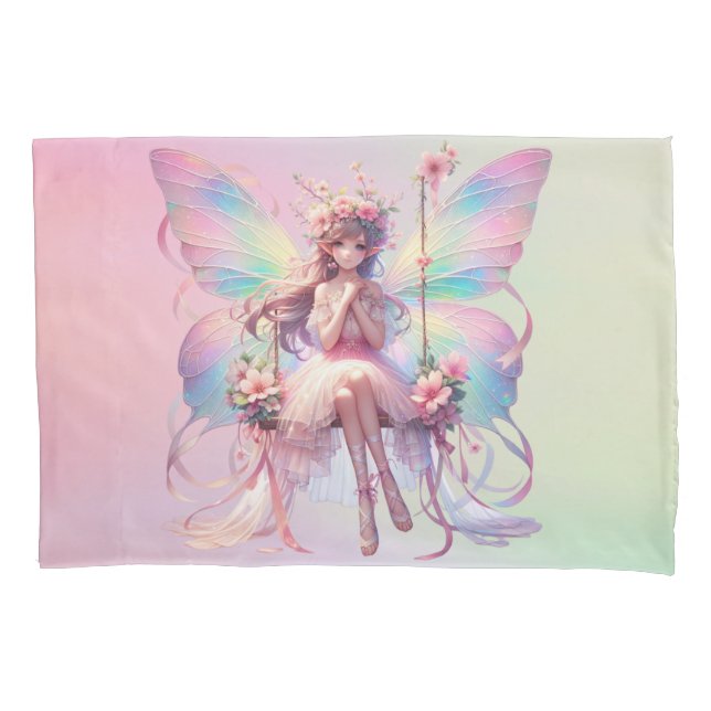 Pastel Ballerina Fairy Princess Girls Kissenbezug (Vorderseite)