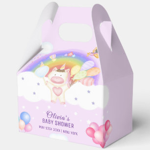 Pastel Balloon Unicorn Rainbow Baby Dusche Geschenkschachtel