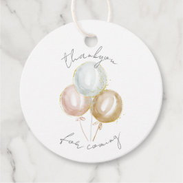 Pastel Balloons Danke Geschenkanhänger