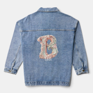 Pastel Baroque Initial 'B' Denim Jacket Jeansjacke