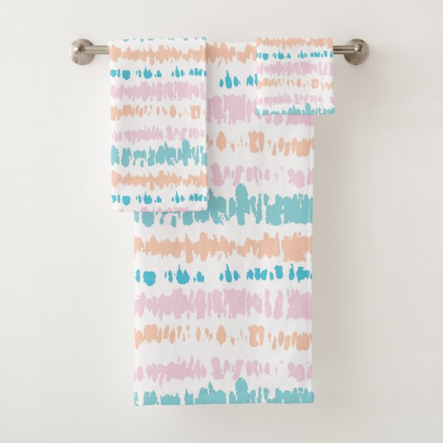 Pastel Batik Muster Badhandtuch Set (Insitu)
