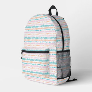 Pastel Batik Muster Bedruckter Rucksack