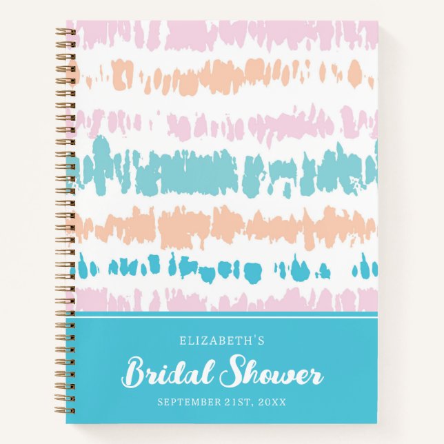Pastel Batik Muster | BRAUTPARTY Notizbuch (Vorderseite)