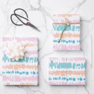 Pastel Batik Muster Geschenkpapier Set