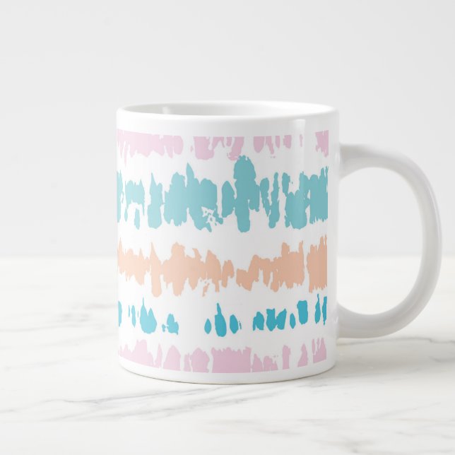 Pastel Batik Muster Jumbo-Tasse (Rechts)