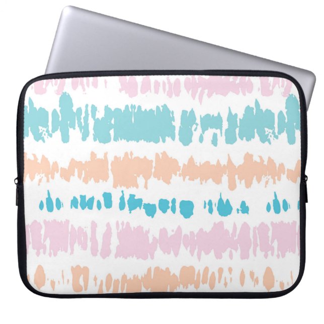 Pastel Batik Muster Laptopschutzhülle (Vorderseite)