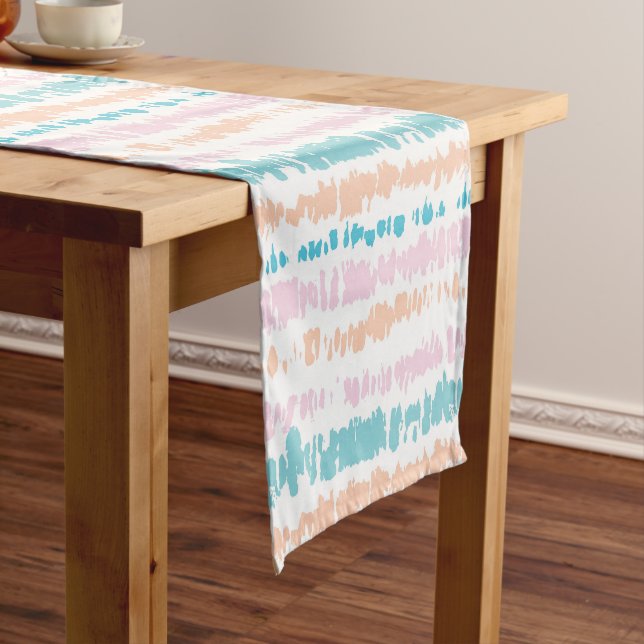 Pastel Batik Muster Mittelgroßer Tischläufer (Beispiel)