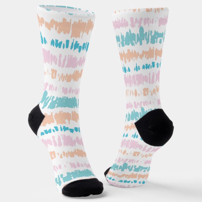 Pastel Batik Muster Socken (Gewinkelt)