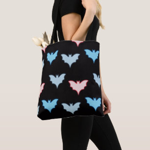 Pastel Bats Blue Grau Pink Black Halloween