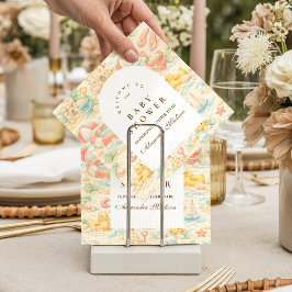 Pastel Beach Animals s Baby Shower Serviette