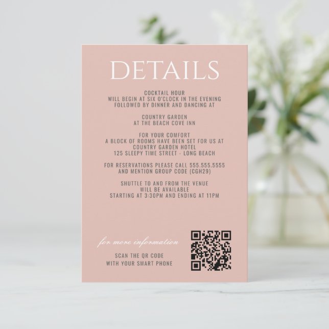 Pastel Beach Begleitkarte (Stehend Vorderseite)