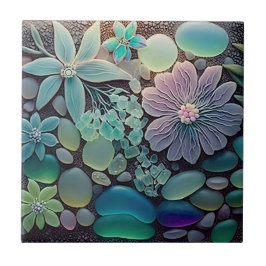 Pastel Beach Glass Blume Mosaik Fliese