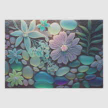 Pastel Beach Glass Blume Mosaik