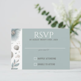 Pastel Beach RSVP Karte
