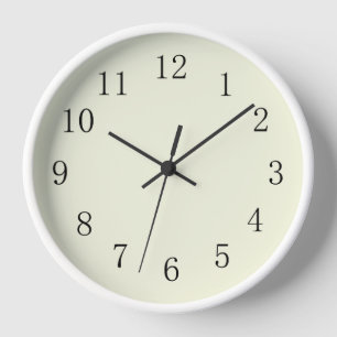 Pastel Beige Kitchen Wall Clock Uhr