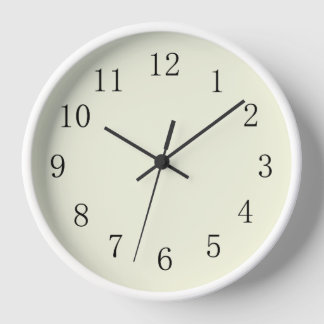 Pastel Beige Kitchen Wall Clock Uhr