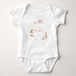 Pastel Beige Niedlich Illustrative Babydusche Baby Strampler