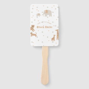 Pastel Beige Niedlich Illustrative Babydusche Fächer