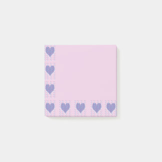 Pastel Big Heart Small Herz Design Nachhinweise Post-it Klebezettel