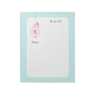 Pastel Birdcage Notizblock