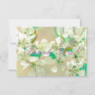 Pastel Birne Bäume Blüten Danke flatter Karte