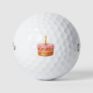 Pastel Birthday Cake Ladys Golf Geschenk Golfball