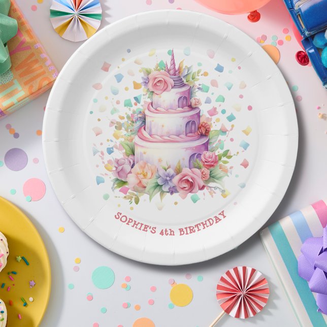 Pastel Birthday Kuchen Geburtstag Pappteller (Von Creator hochgeladen)