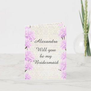 Pastel blass lilac floral werden Sie meine Brautju Einladung
